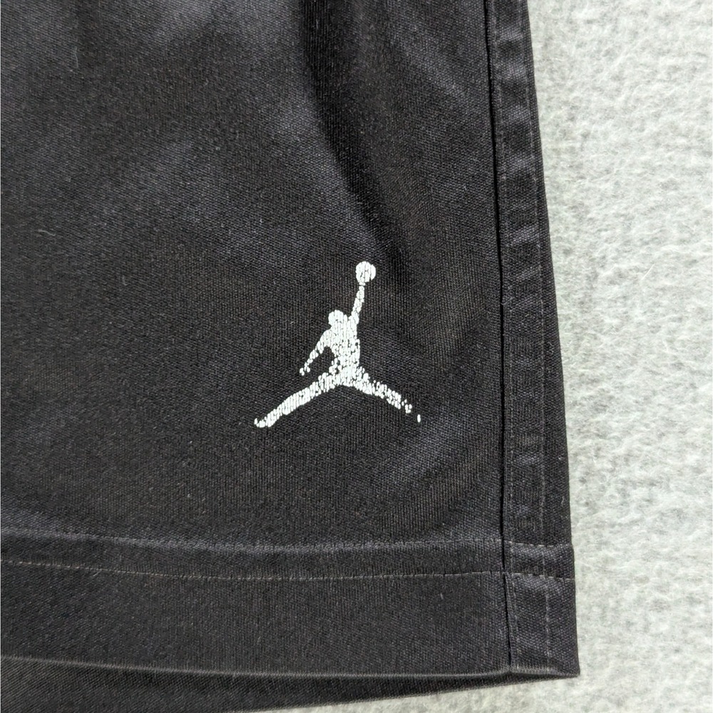 Jordan Athletic Shorts Kids Size L Black Dri-FIT Mesh Basketball Gym - Picture 2 of 9